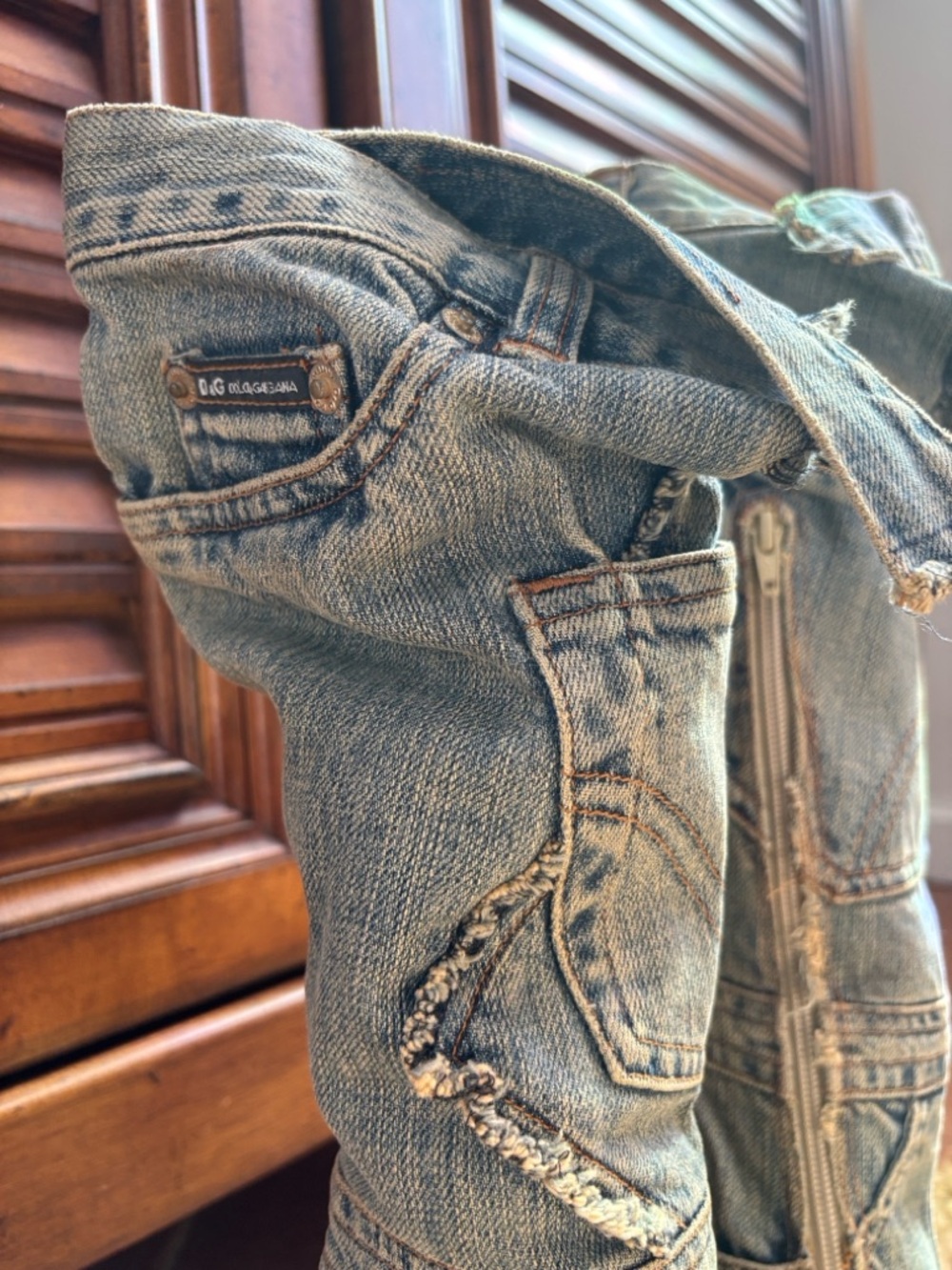 Dolce & Gabbana Denim Boots - Blue 39/9 - Picture 3 of 9
